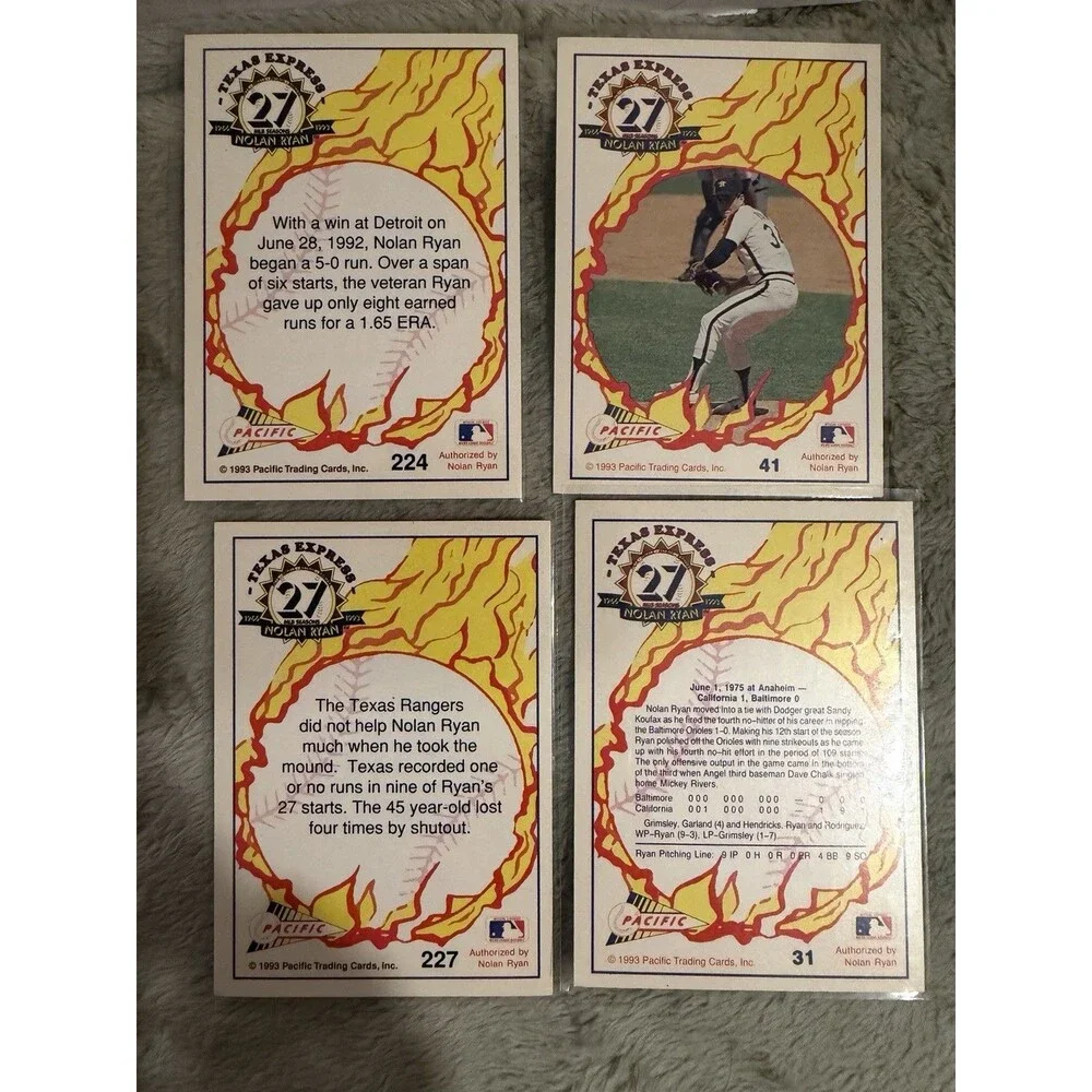 1991 Pacific Nolan Ryan Texas Express - Ryan #27 Collectors Bulk Lot Of (18)